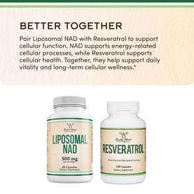 Double Wood Liposomal NAD+ 500mg 60 Capsules ingrédients