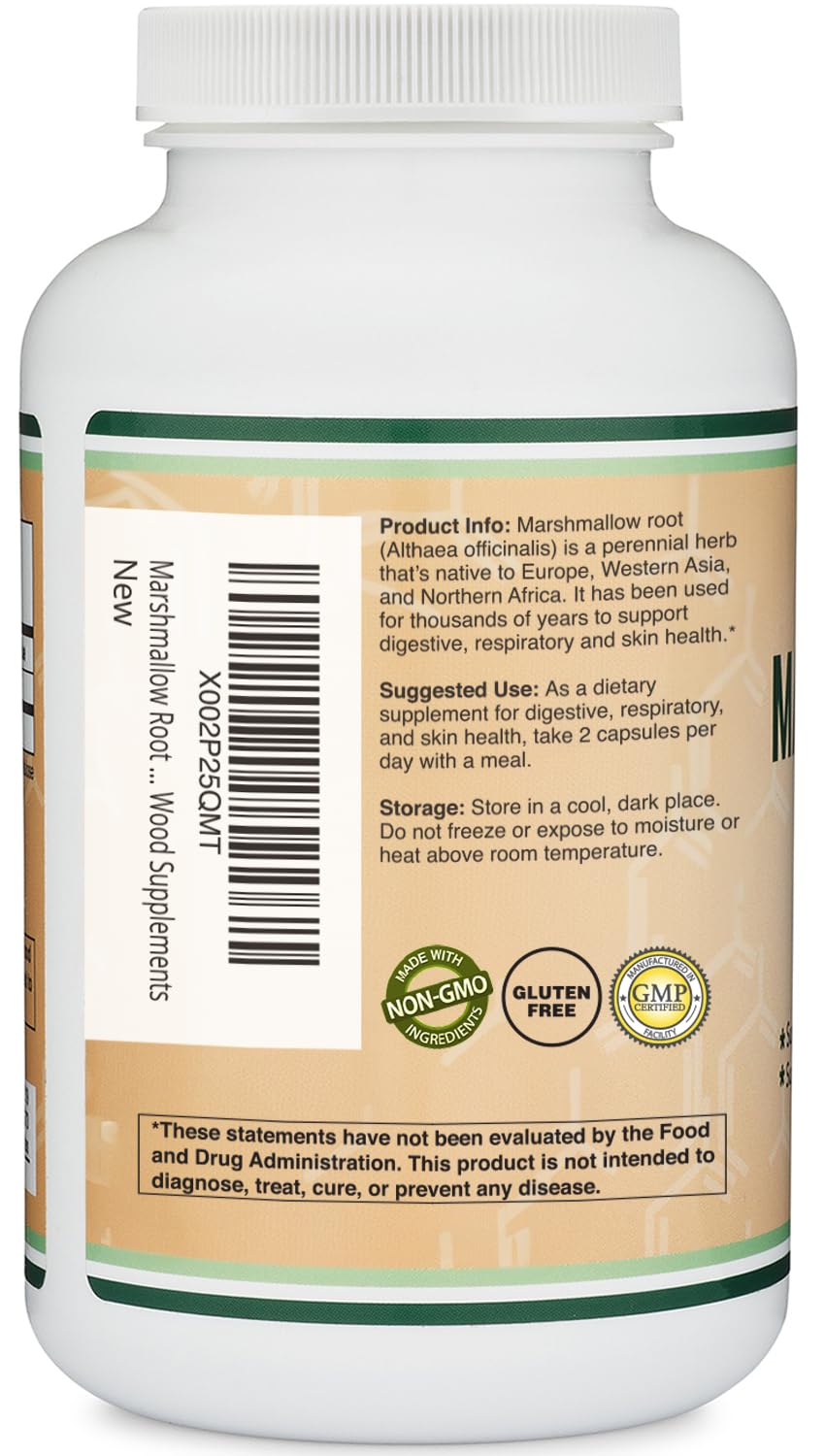 Double Wood Racine de Guimauve 1 000 mg capsules ouvertes