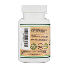 Double Wood S-Acetyl L-Glutathione 100mg 60 capsules side view
