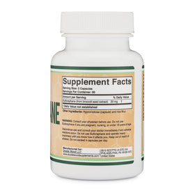 Double Wood Sulforaphane Glucosinolate 20mg bottle side view