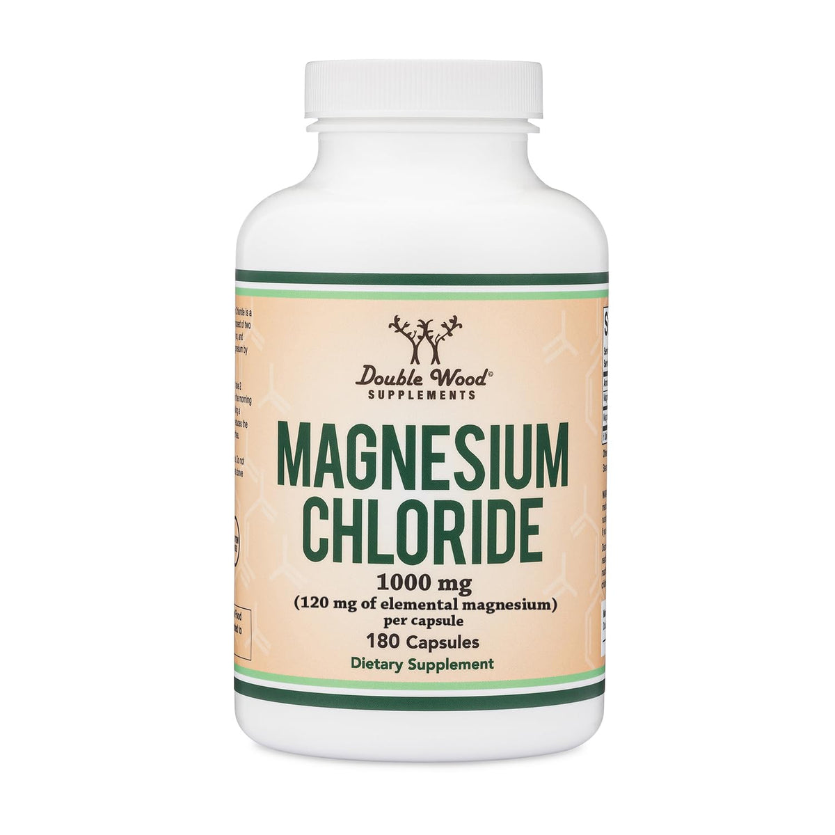 Double Wood Supplements Chlorure de Magnésium 1 000 mg capsules vue avant
