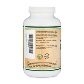 Double Wood Supplements Cordyceps 1 000 mg étiquette du produit