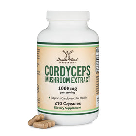 Double Wood Supplements Cordyceps 1 000 mg flacon de 210 capsules