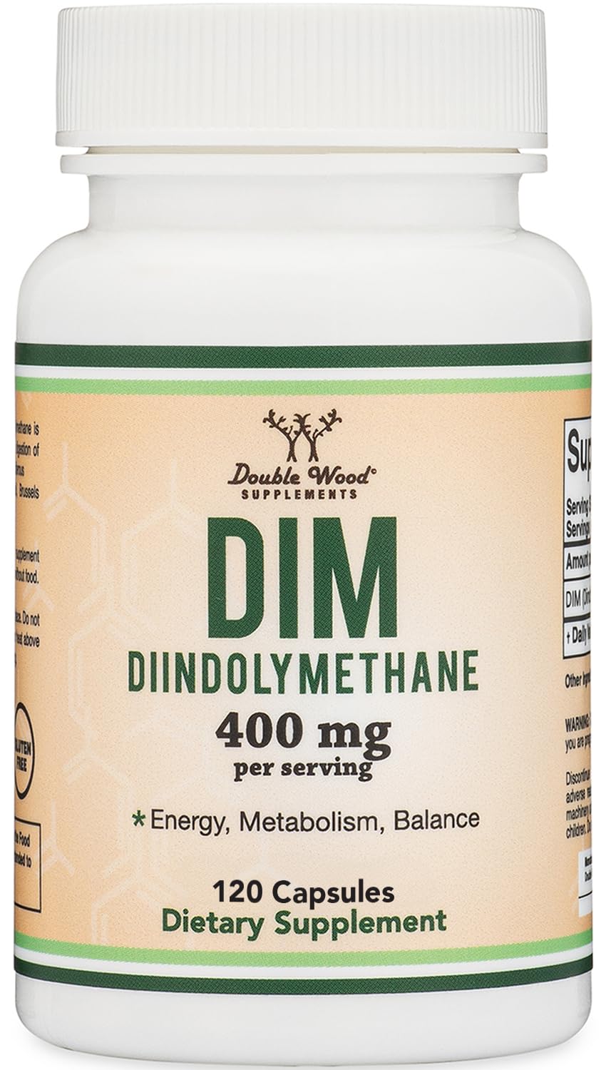 Double Wood Supplements DIM 400mg 120 capsules front view