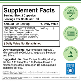 Double Wood Supplements Extrait de Bergamote 1 000 mg avec boîte