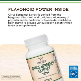 Double Wood Supplements Extrait de Bergamote 1 000 mg mise en avant avec ingrédients