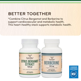 Double Wood Supplements Extrait de Bergamote 1 000 mg sur table