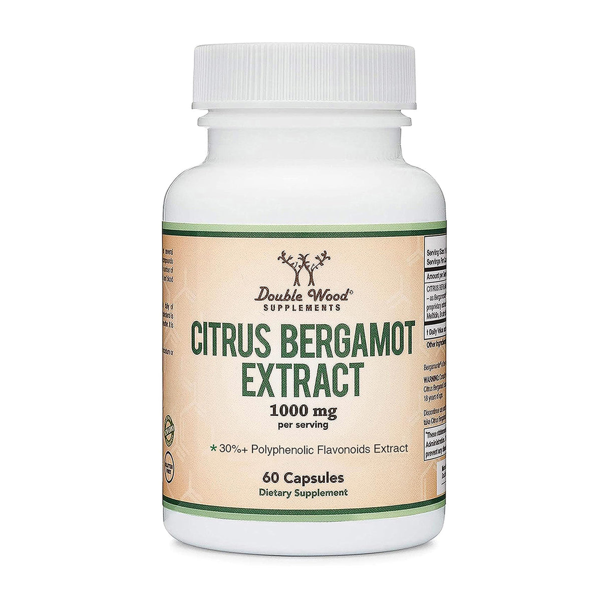 Double Wood Supplements Extrait de Bergamote 1 000 mg, vue de devant