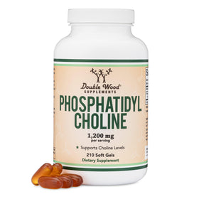 Double Wood Supplements Phosphatidylcholine 1 200mg gélules devant l'emballage
