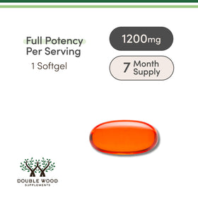 Double Wood Supplements Phosphatidylcholine 1 200mg gélules en vue de côté
