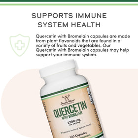 Double Wood Supplements Quercétine avec Bromélaïne 1000mg capsules à l'intérieur
