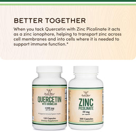 Double Wood Supplements Quercétine avec Bromélaïne 1000mg étiquette de côté