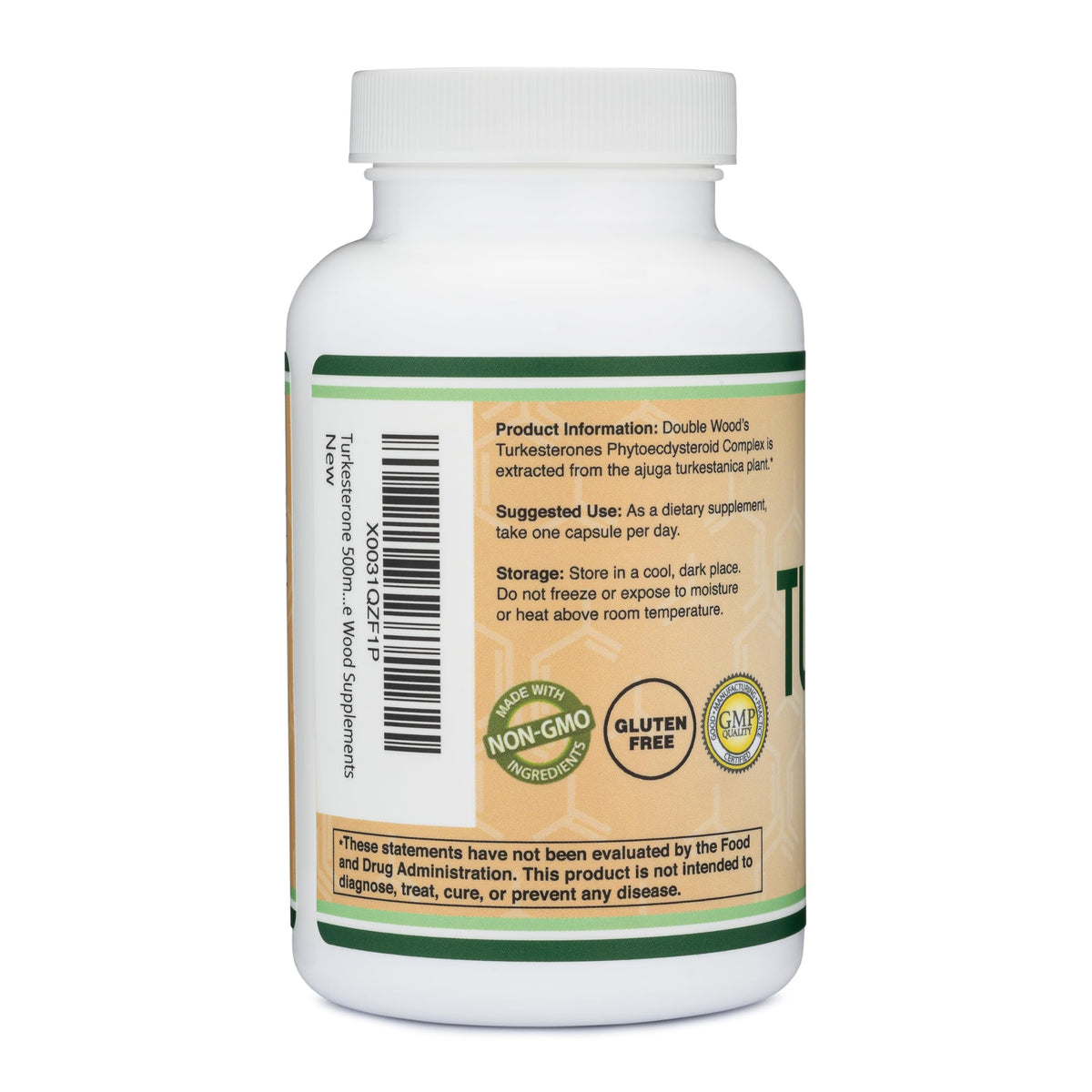 Double Wood Turkesterone 500mg côté bouteille