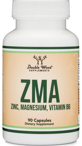 Double Wood ZMA Zinc, Magnésium et B6 90 capsules, vue de face