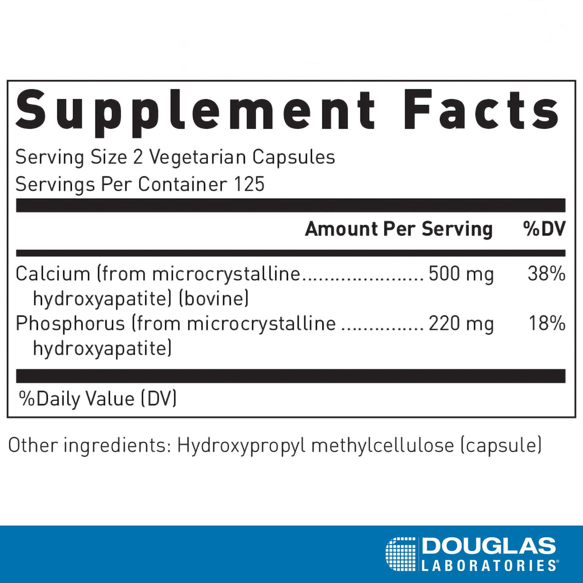 Douglas Laboratories Calcium Microcrystalline Hydroxyapatite 250 Tablettes emballage