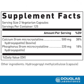Douglas Laboratories Calcium Microcrystalline Hydroxyapatite 250 Tablettes emballage