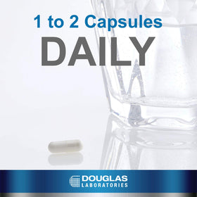Douglas Laboratories DHEA 25 mg Capsules, 100 Végétales, vue latérale