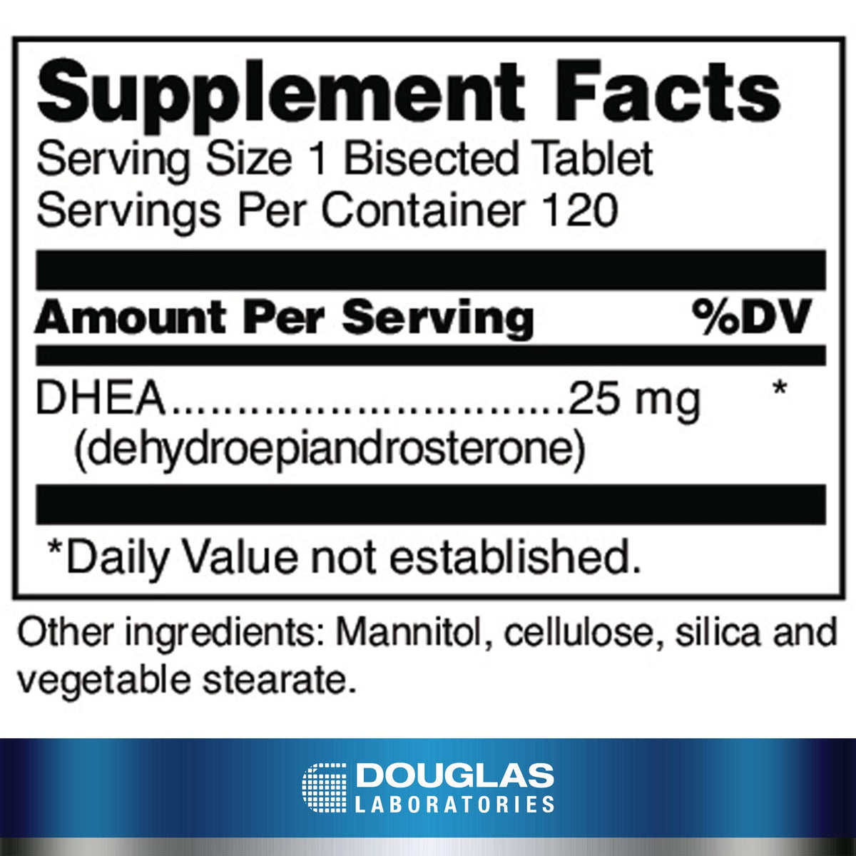 Douglas Laboratories DHEA 25 mg flacon de 120 comprimés
