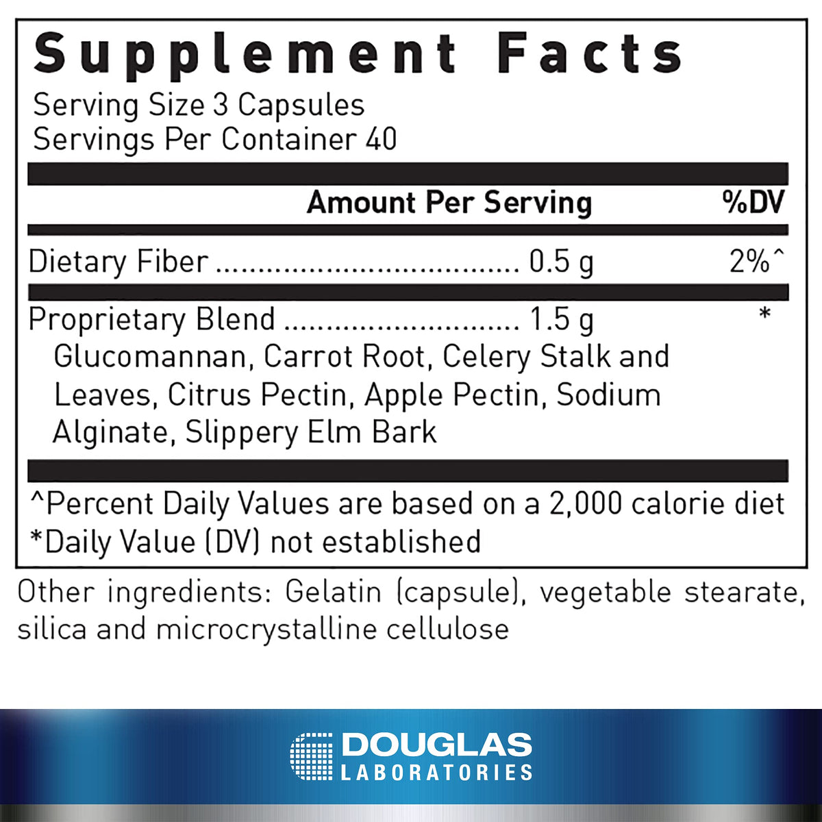 Douglas Laboratories Fiber-Plex 120 capsules vue de dos