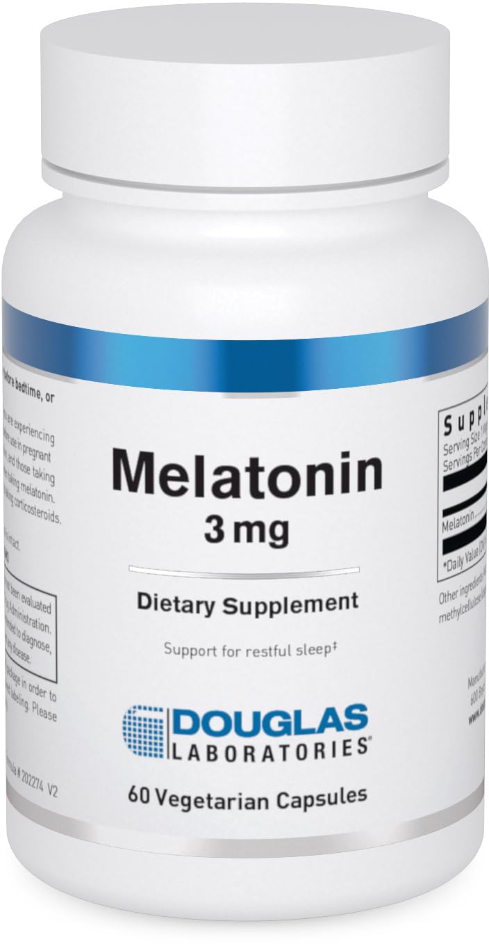 Douglas Laboratories Mélatonine 3 mg 60 Capsules vue de face