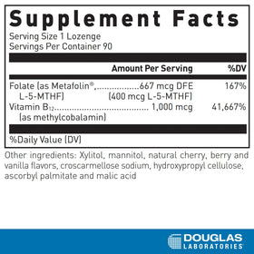 Douglas Laboratories Methyl B12 Plus emballage avec description