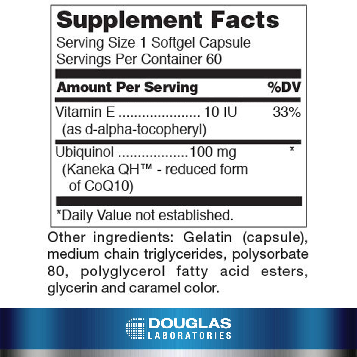 Douglas Laboratories Ubiquinol-QH 60 gélules côté droit
