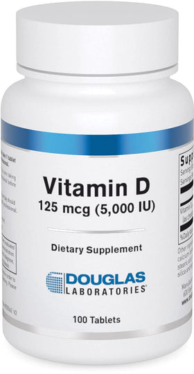 Douglas Laboratories Vitamine D 5 000 UI 100 comprimés vue de face