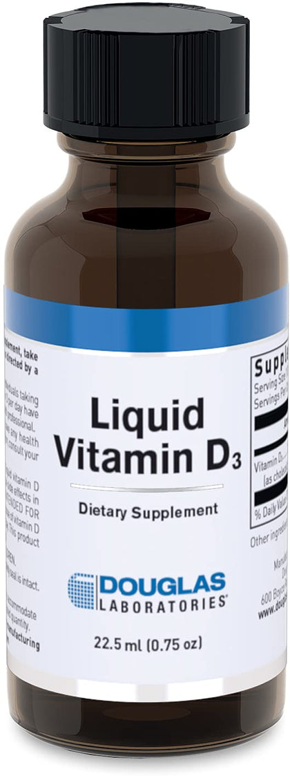 Douglas Laboratories Vitamine D3 Liquide 22,5 ml, vue de face