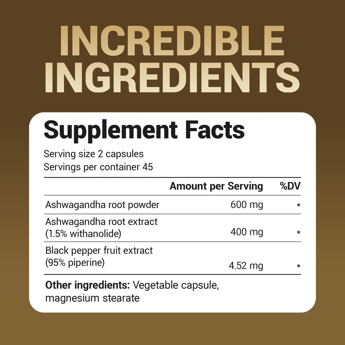 Dr. Berg capsules d'Ashwagandha 1000mg et Bioperine sur un fond blanc
