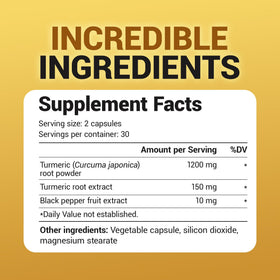 Dr. Berg Complément Alimentaire Curcuma 1350 mg, capsules sur une table