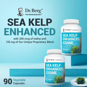 Dr. Berg Complément Alimentaire Iode 200 mcg - capsules dans un bol