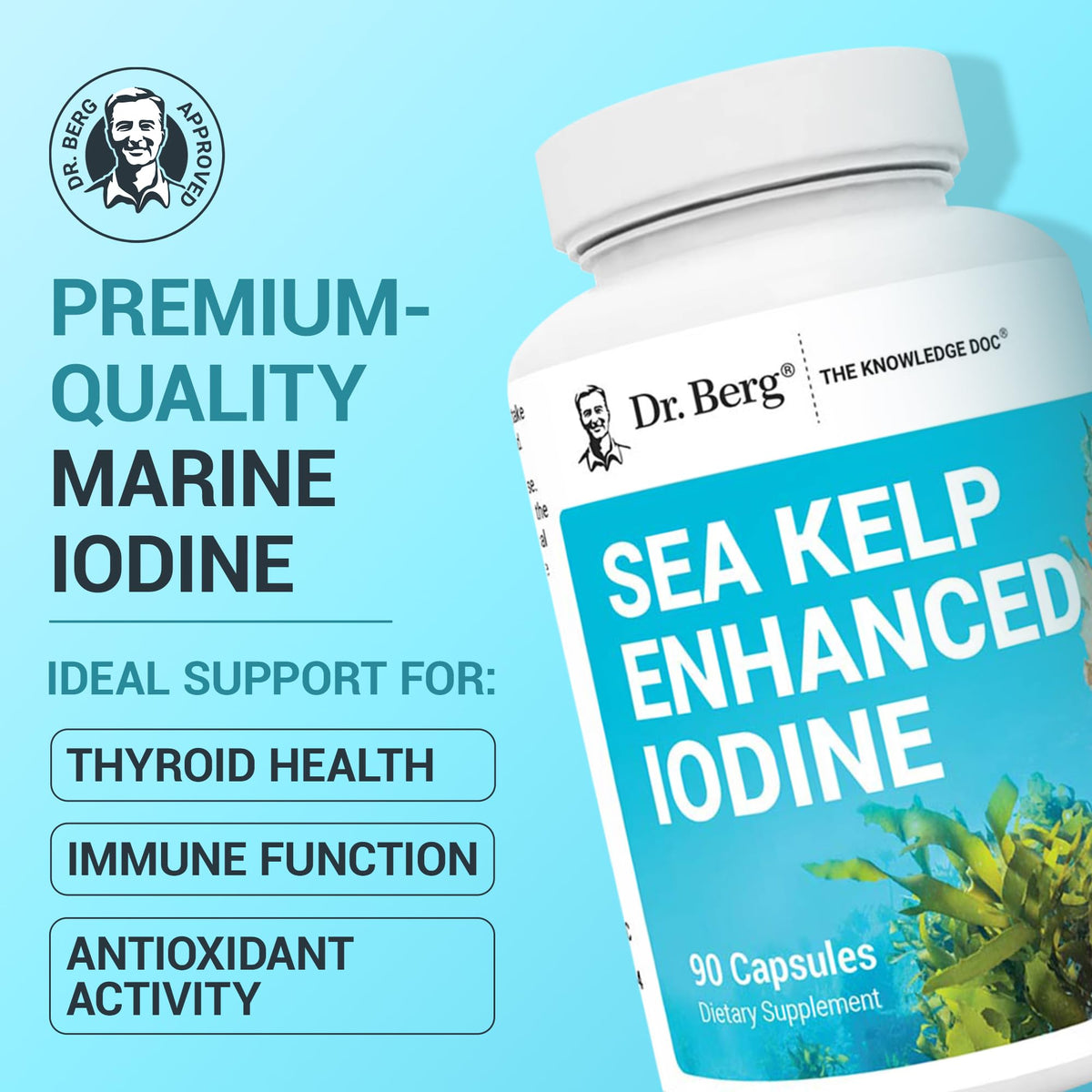 Dr. Berg Complément Alimentaire Iode 200 mcg - vue arrière
