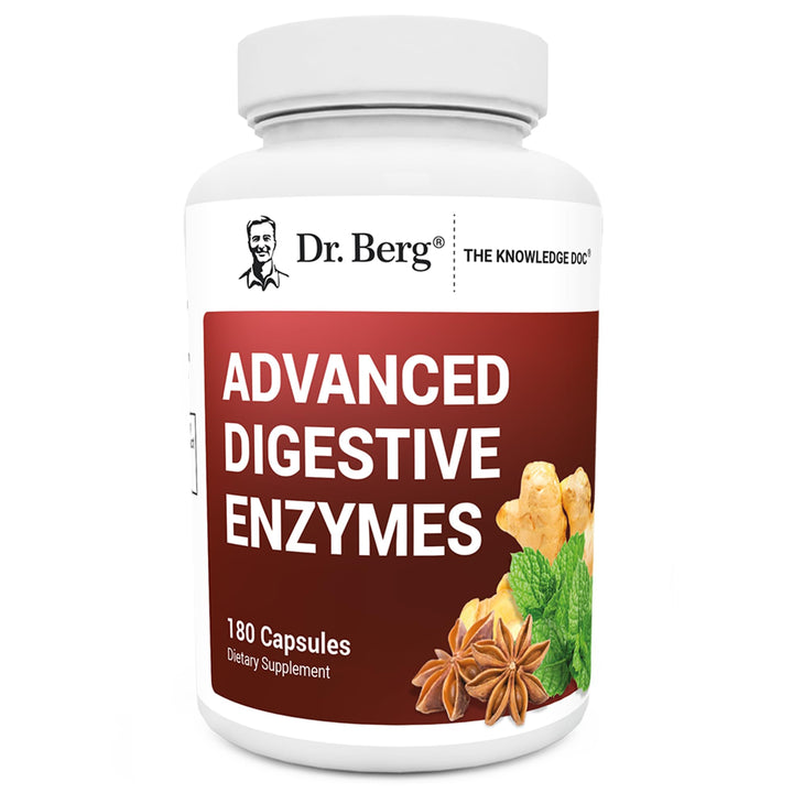 Dr. Berg Enzymes Avancées 180 capsules vue de face