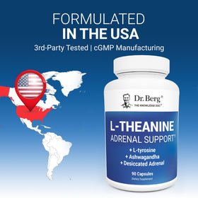 Dr. Berg L-Theanine 600 mg sur un fond blanc