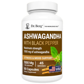 Dr. Berg Nutritionals capsules d'Ashwagandha 1000mg vue de face