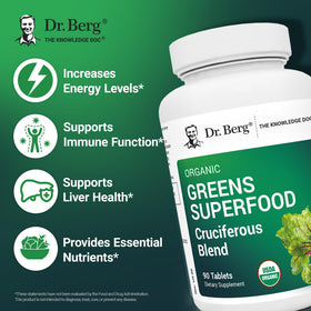 Dr. Berg Nutritionals Compléments Alimentaires Végétaux 90 Tablettes contenant