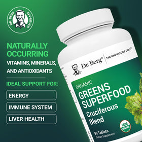Dr. Berg Nutritionals Compléments Alimentaires Végétaux 90 Tablettes emballage