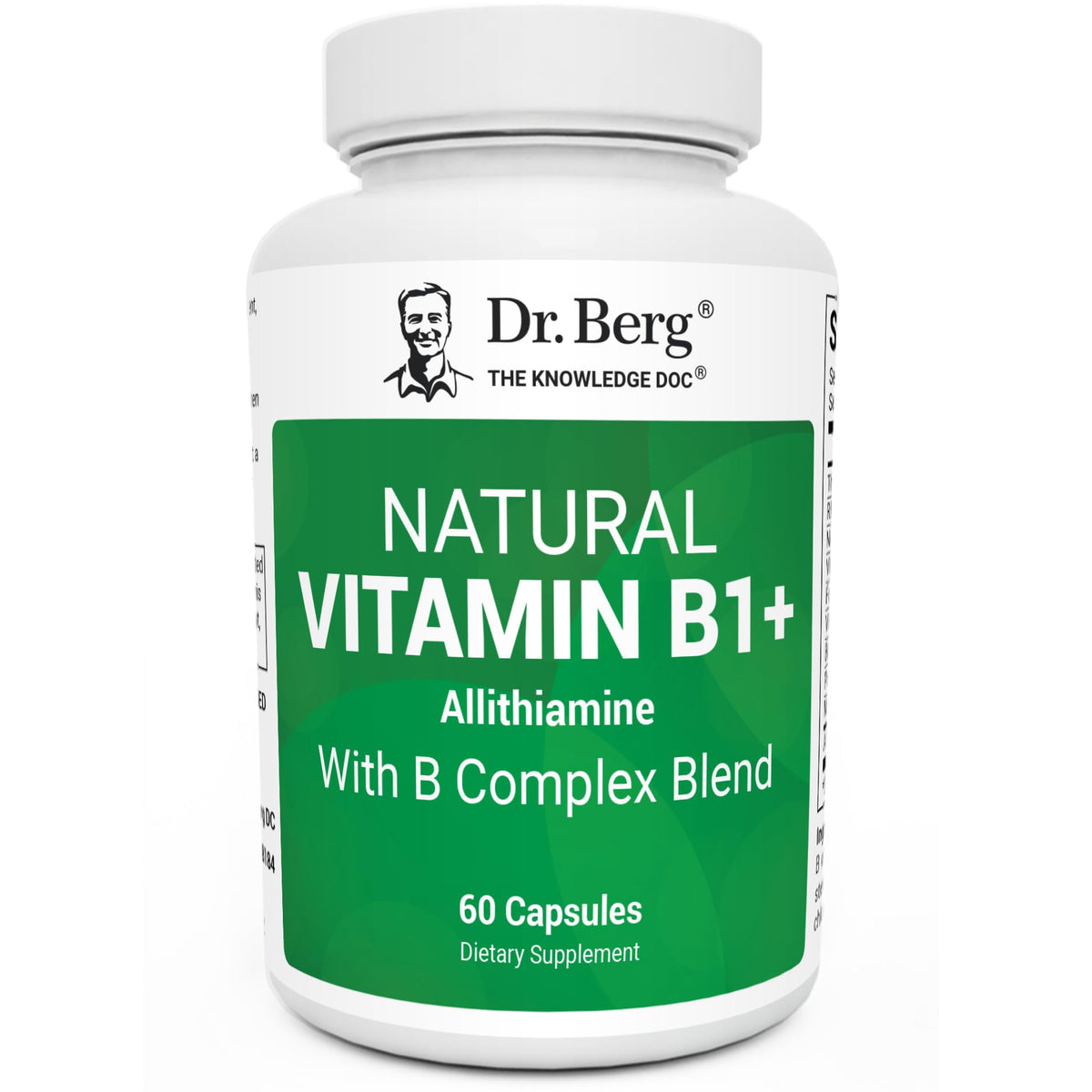 Dr. Berg Nutritionals Complexe de Vitamines B1 60 capsules vue de face