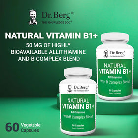 Dr. Berg Nutritionals Complexe de Vitamines B1 avec étiquette détaillée