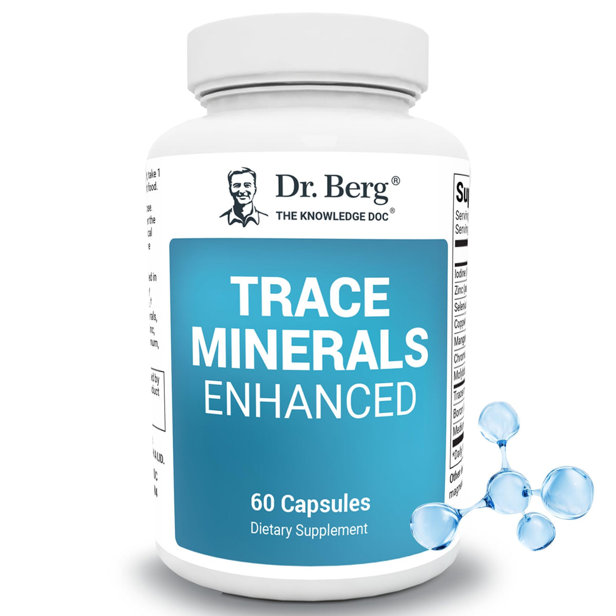 Dr. Berg Nutritionals complexe minéral 100 mg face du flacon