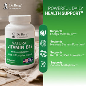 Dr. Berg Nutritionals Vitamine B12 1000 mcg avec capsules
