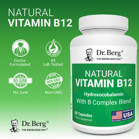 Dr. Berg Nutritionals Vitamine B12 1000 mcg capsule side view