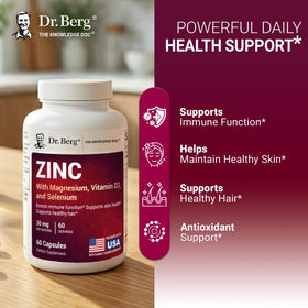Dr. Berg Zinc 30 mg 60 capsules avec d'autres compléments