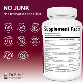 Dr. Berg Zinc 30 mg 60 capsules sur fond blanc