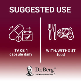 Dr. Berg Zinc 30 mg 60 capsules sur une table