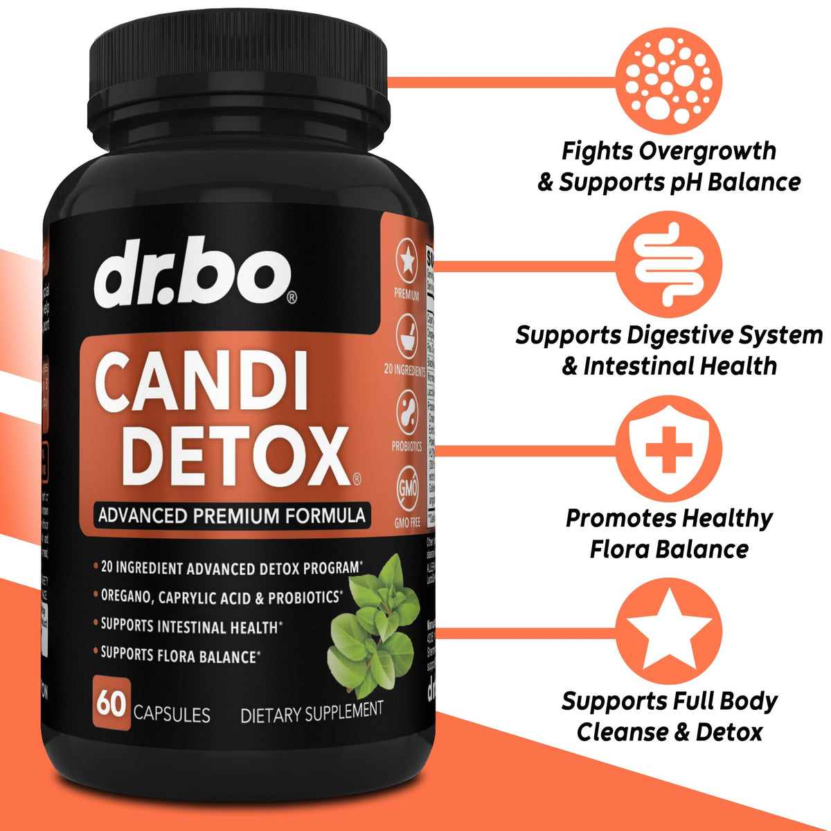 DR. BO Candi Cleanse capsules vue de côté
