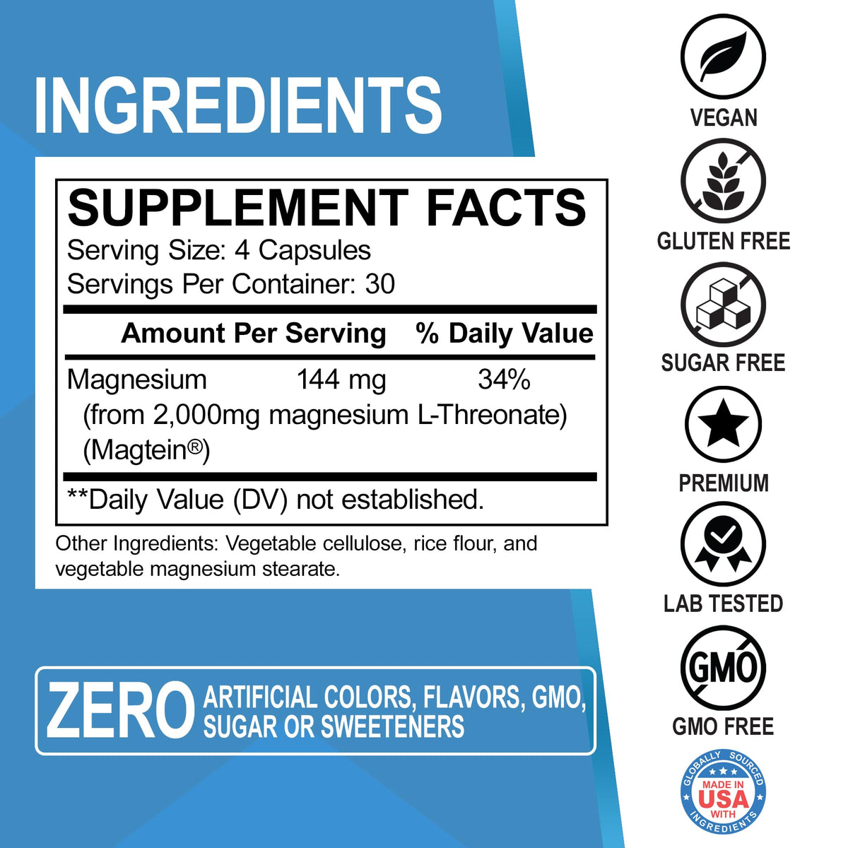 DR. BO Capsules de Magnésium L-Thréonate dans leur flacon