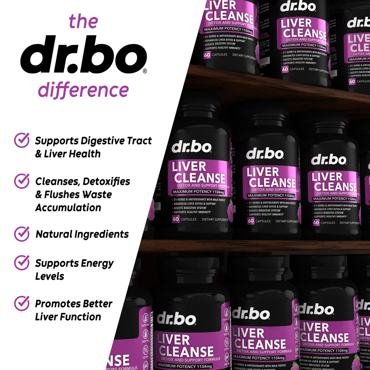 DR. BO Complément Alimentaire Artichaut et Chardon-Marie 82g avec capsules