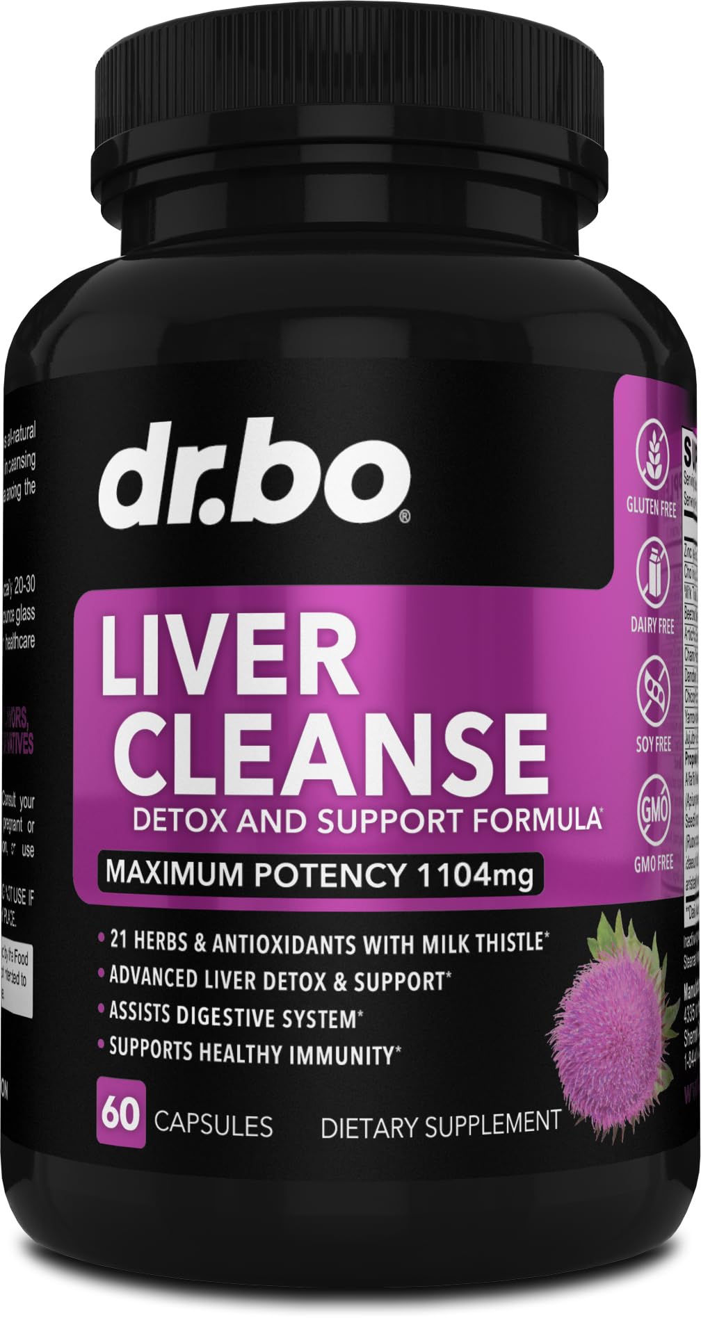 DR. BO Complément Alimentaire Artichaut et Chardon-Marie 82g devant