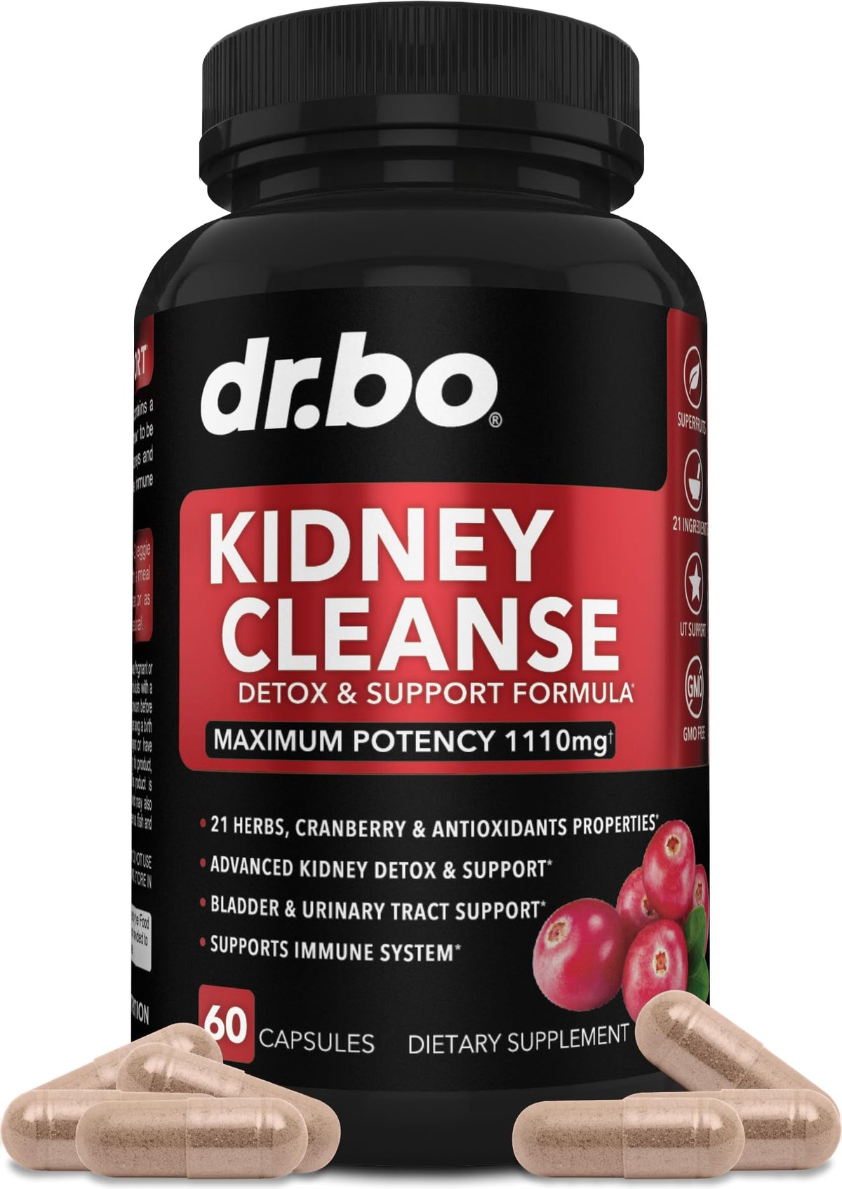 DR. BO Complément Alimentaire Détox Rénal 118g vue de face